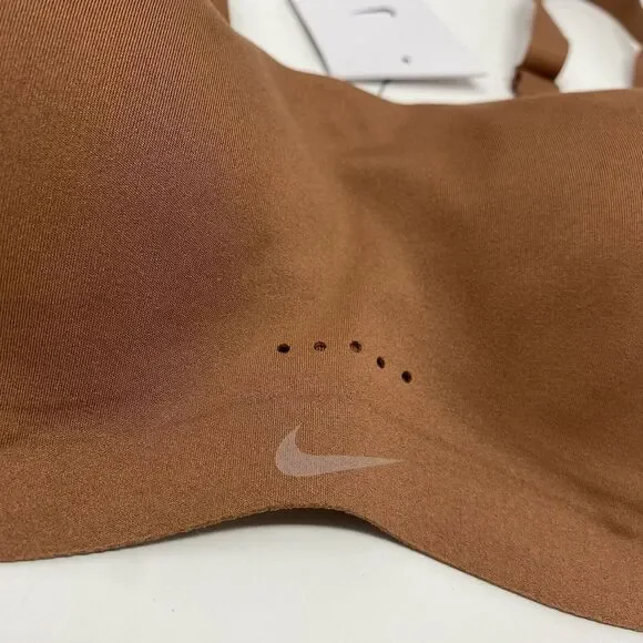 Nike Alate Minimalist Low Support Brown Padded Sports Bra Size Small Cup C-E - Picture 2 of 8